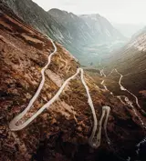 winding mountain roads