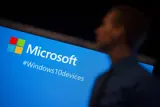 En skärm med ordet Microsoft