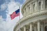 Building with US flag in front